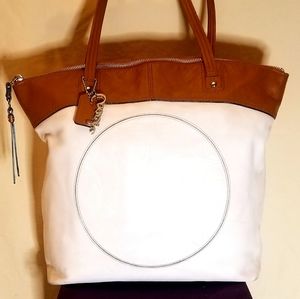 Coach signature large leather tote